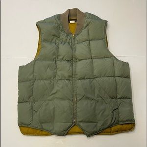 Eddie Bauer Green Goose Down Rising Sun Vest 1960’s Vintage
